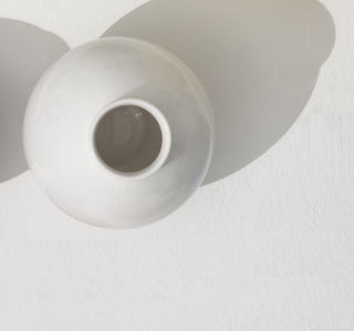 미니어처 컬러 달항아리 중_백자