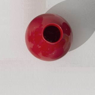 미니어처 컬러 달항아리 중_빨강