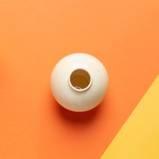 미니어처 컬러 달항아리 소_아이보리