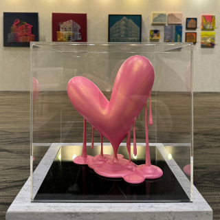 Sculpainting “LOVE” 핑크 미니(아크릴박스 포함)