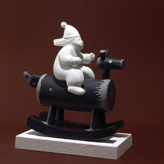 목마탄 소년 · A boy on a wooden horse