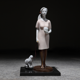 산책하는소녀 · A girl taking a walk with a dog 