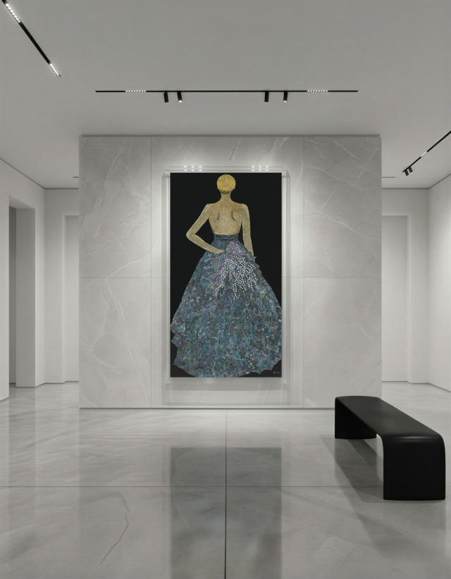 은방울꽃 부케를 든 여인